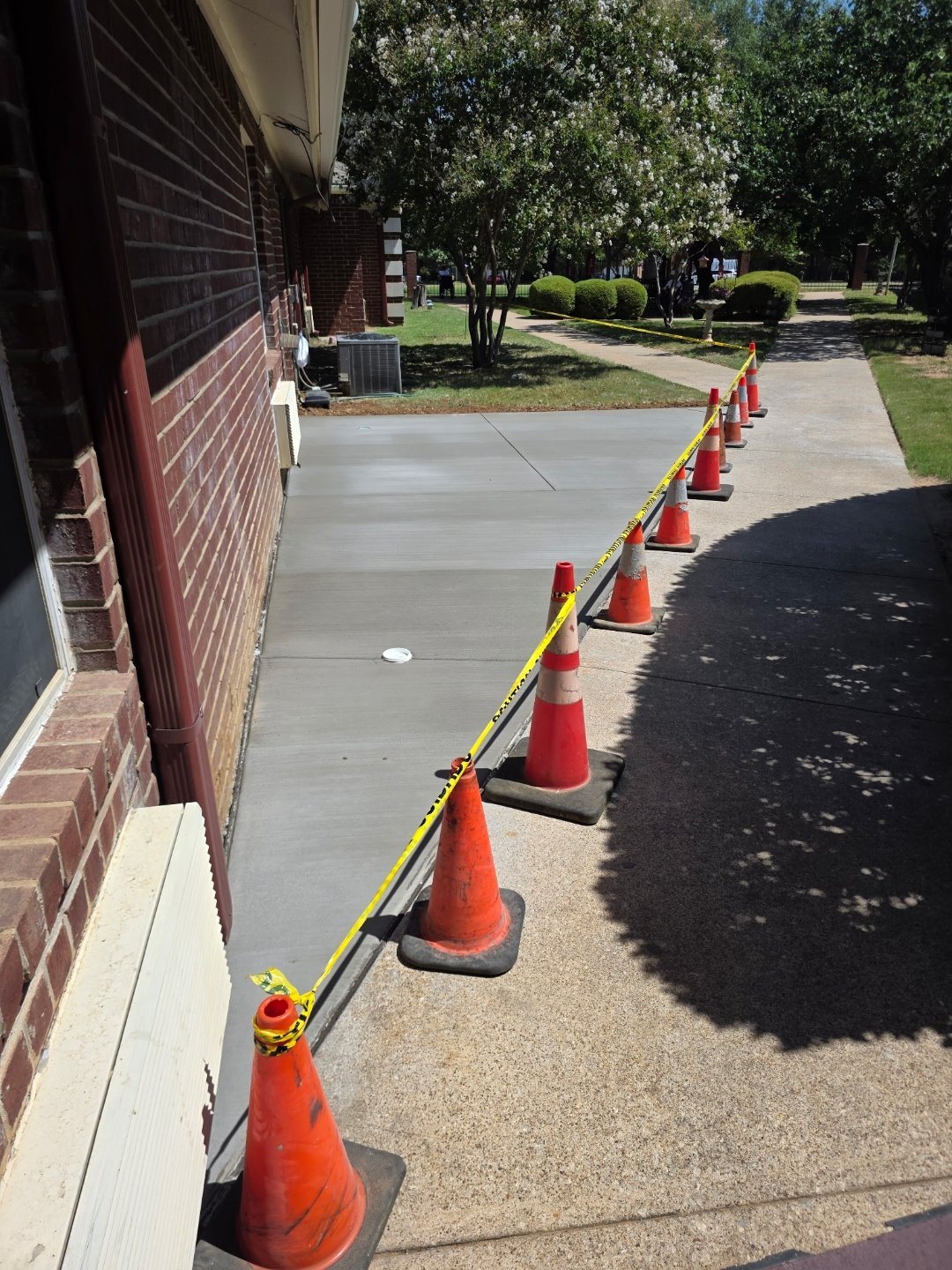 Completed concrete walkway restoration